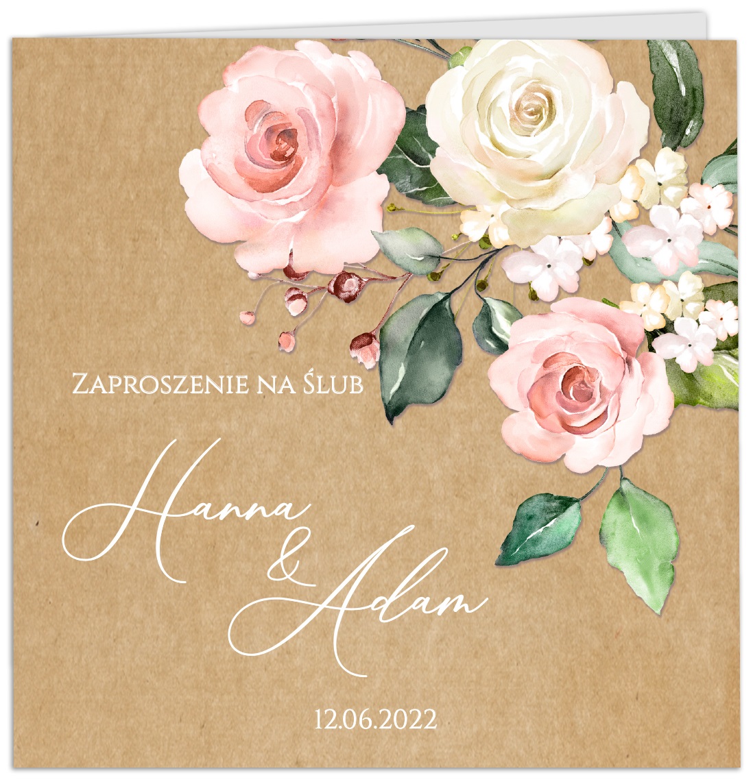 front prosty wiz2 Zaproszenia ślubne - Helen - 14wzorów - obrazek 1