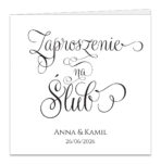 Zaproszenia na Ślub złocone - Ofelia - 10 wzorów - obrazek 6