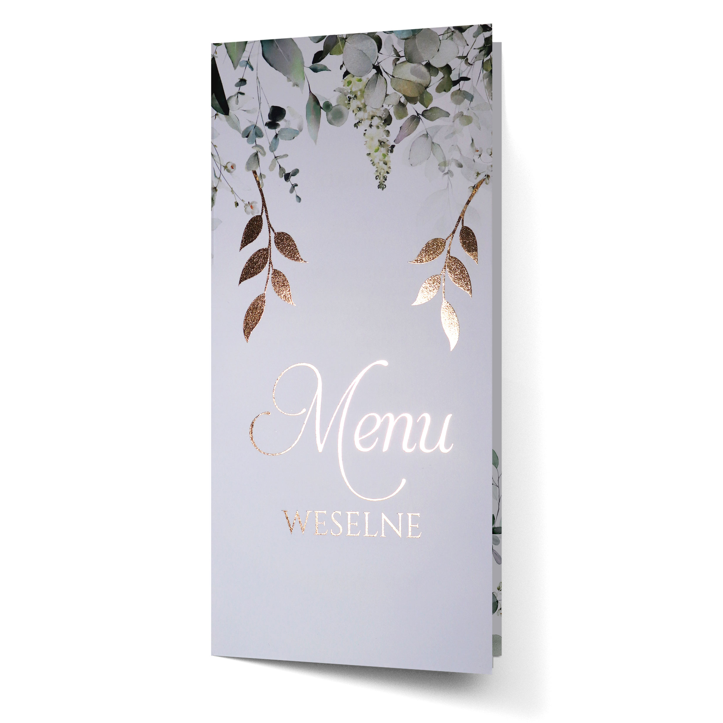 WIZ_MENU-DL-nr-4 Menu Weselne DL złocone liście zielone Elza7 - obrazek 1