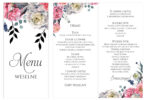 Menu Weselne DL złocone liście Elza6 - obrazek 2