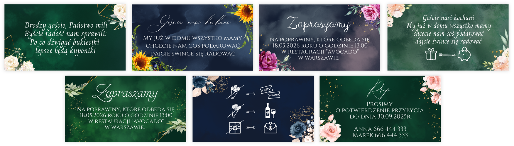 blankiety do zaproszeń
