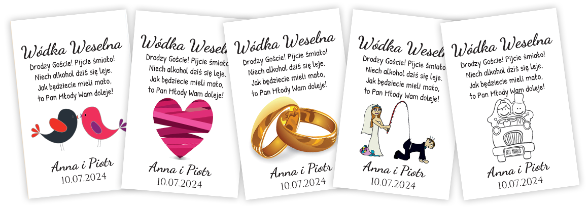 zawieszki weselne