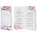 Menu Weselne DL złocone serca Ariana 6 wzorów - obrazek 2