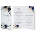 Menu Weselne DL złocone serca Ariana 6 wzorów - obrazek 4