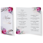 Menu Weselne DL złocone serca Ariana 6 wzorów - obrazek 5