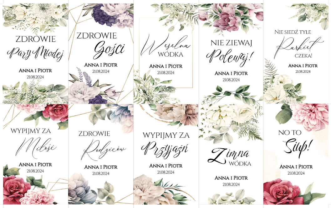 zawieszki weselne
