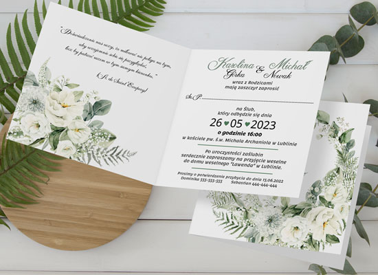 Personalizowane zaproszenia ślubne