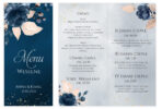 Menu Weselne DL z kwiatami Megan 8 wzorów - obrazek 4