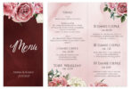 Menu Weselne DL z kwiatami Megan 8 wzorów - obrazek 7