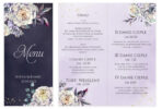 Menu Weselne DL z kwiatami Megan 8 wzorów - obrazek 8