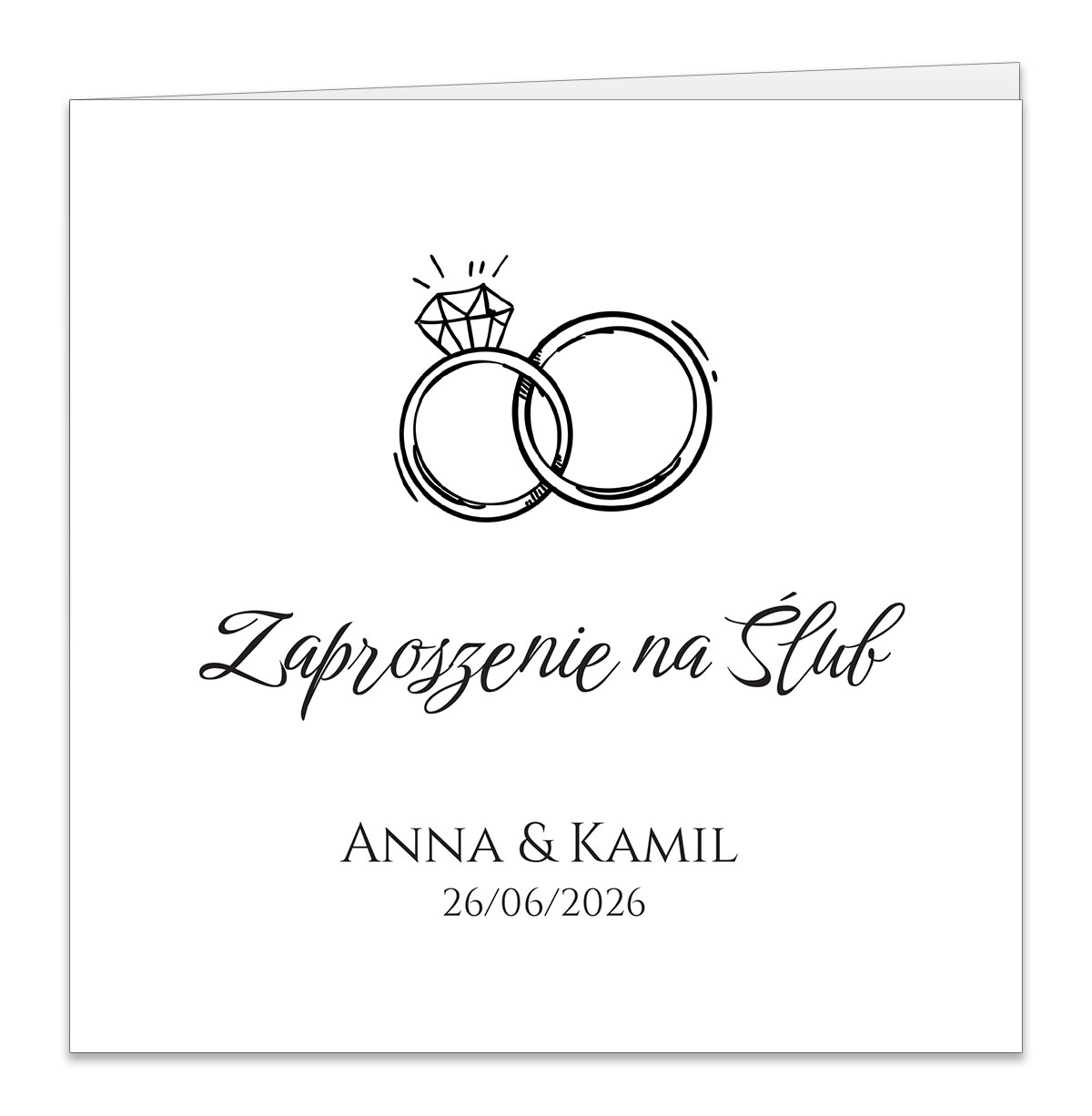 zaproszenia ślubne złocone
