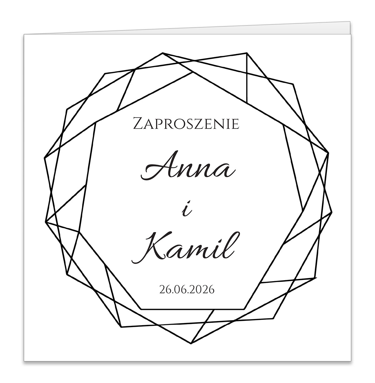zaproszenia złocone