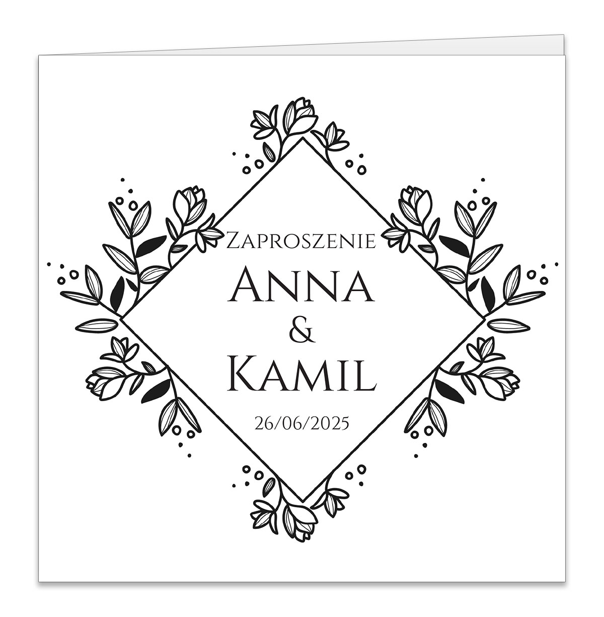 zaproszenia złocone