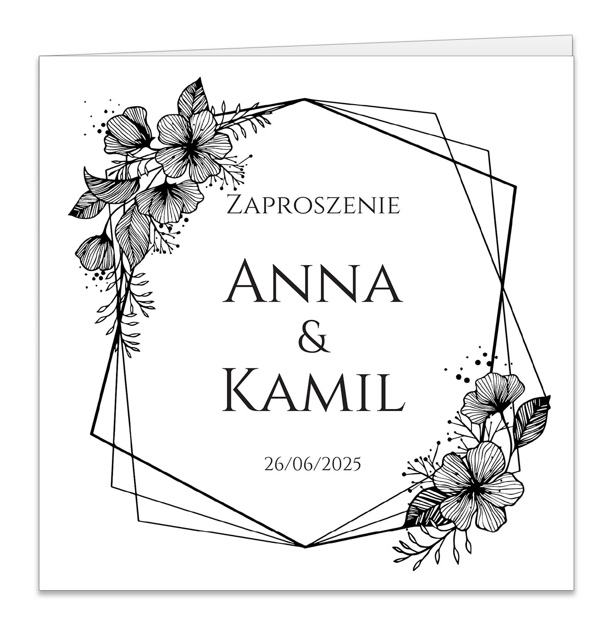 zaproszenia złocone