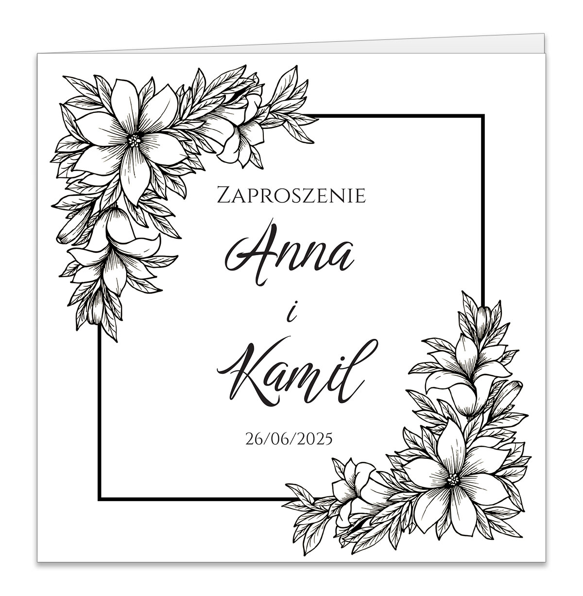 zaproszenia złocone