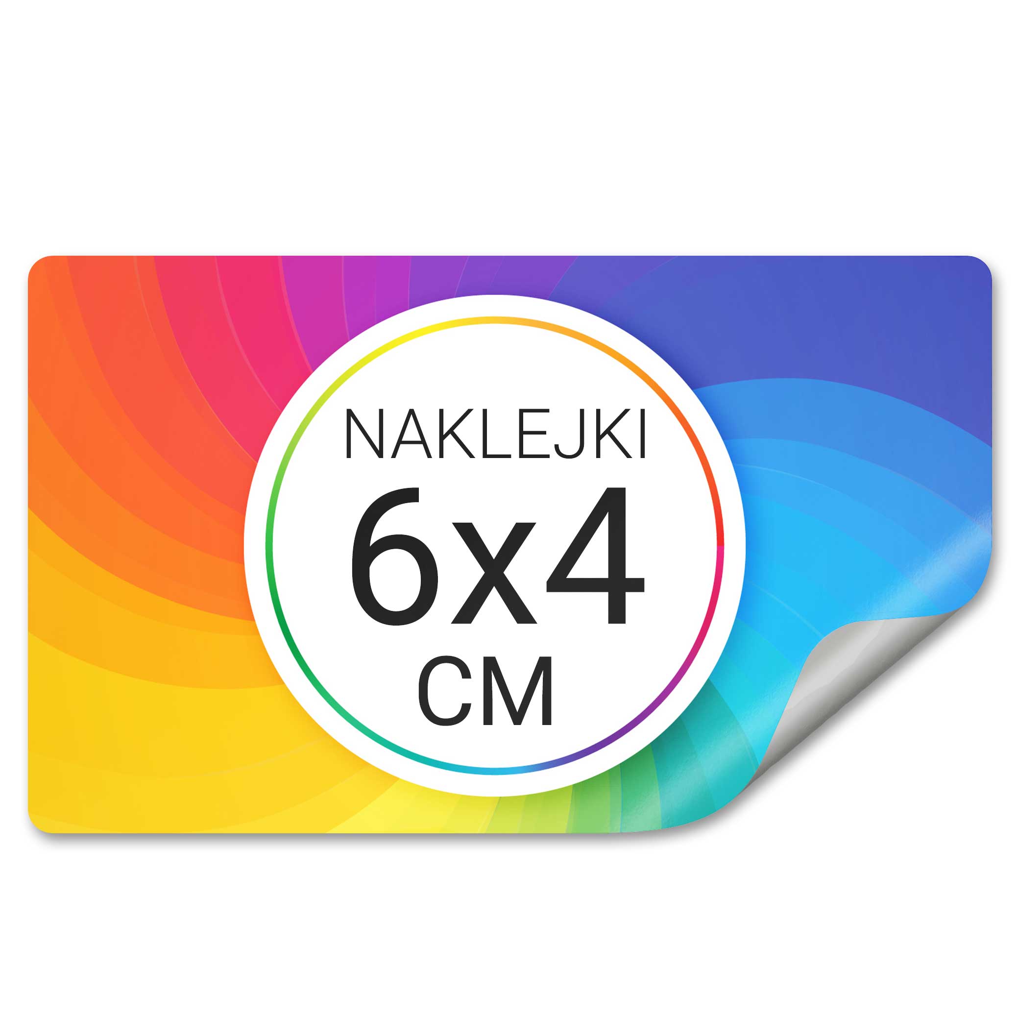 wiz-prostokąt-6x4cm Naklejki Własny Projekt Prostokąt 50szt 60x40mm - obrazek 1