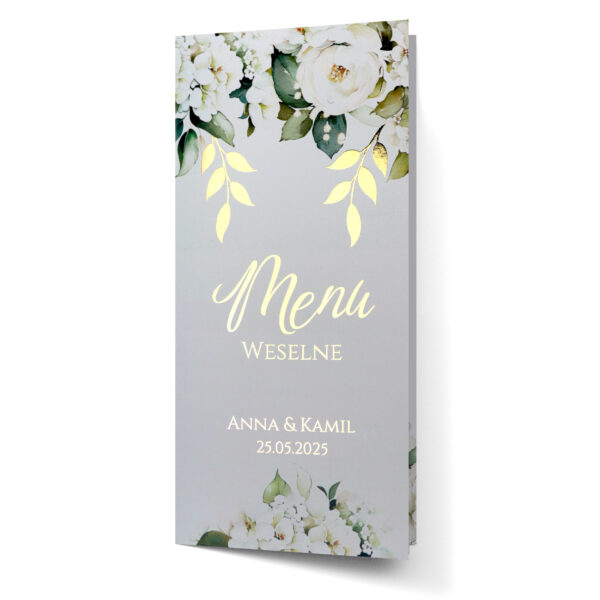 Menu weselne złocone
