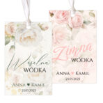 Zawieszki na butelki Diana2 - 4 wzory -10 szt.