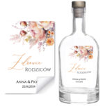 Naklejki na wódkę weselną - Iris - 8 szt. - obrazek 7