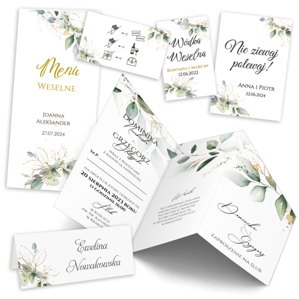 próbki zaproszenia ślubne personalizowane