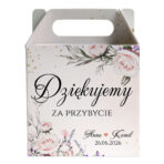 pudełko z podziękowaniem dla gości