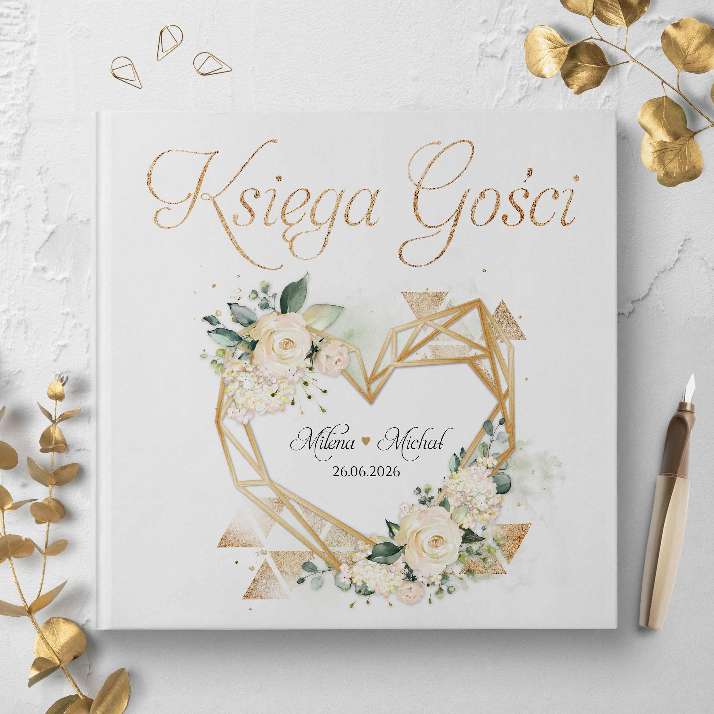 KG_Ariana2 Księga Gości Weselnych czarne lub białe kartki - Ariana2 - obrazek 1