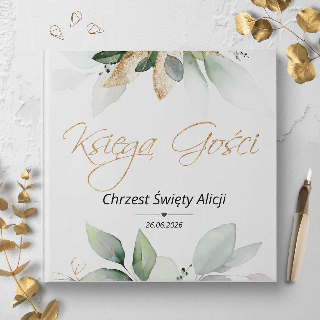 księgi gości na chrzest