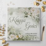 Księga gości białe kwiaty