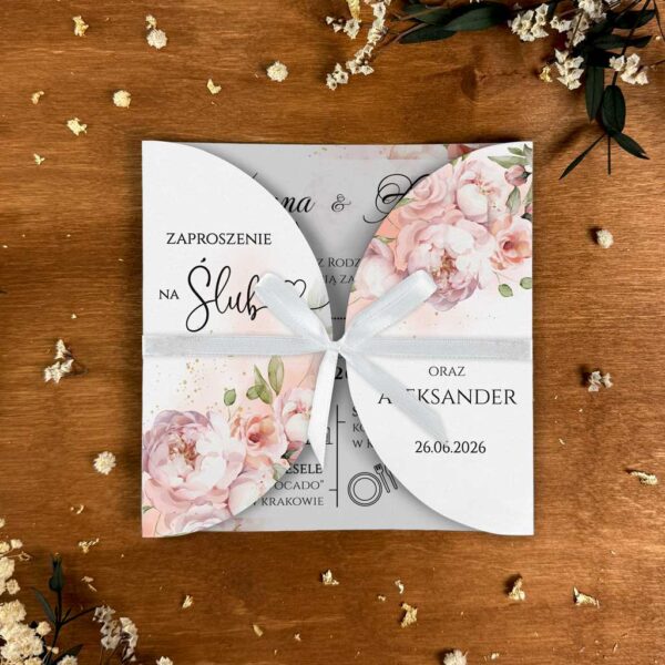 Zaproszenia Ślubne brama kwiaty