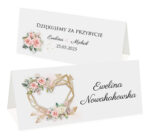 Winietki ślubne boho serce kwiaty