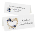 Winietki ślubne boho serce kwiaty