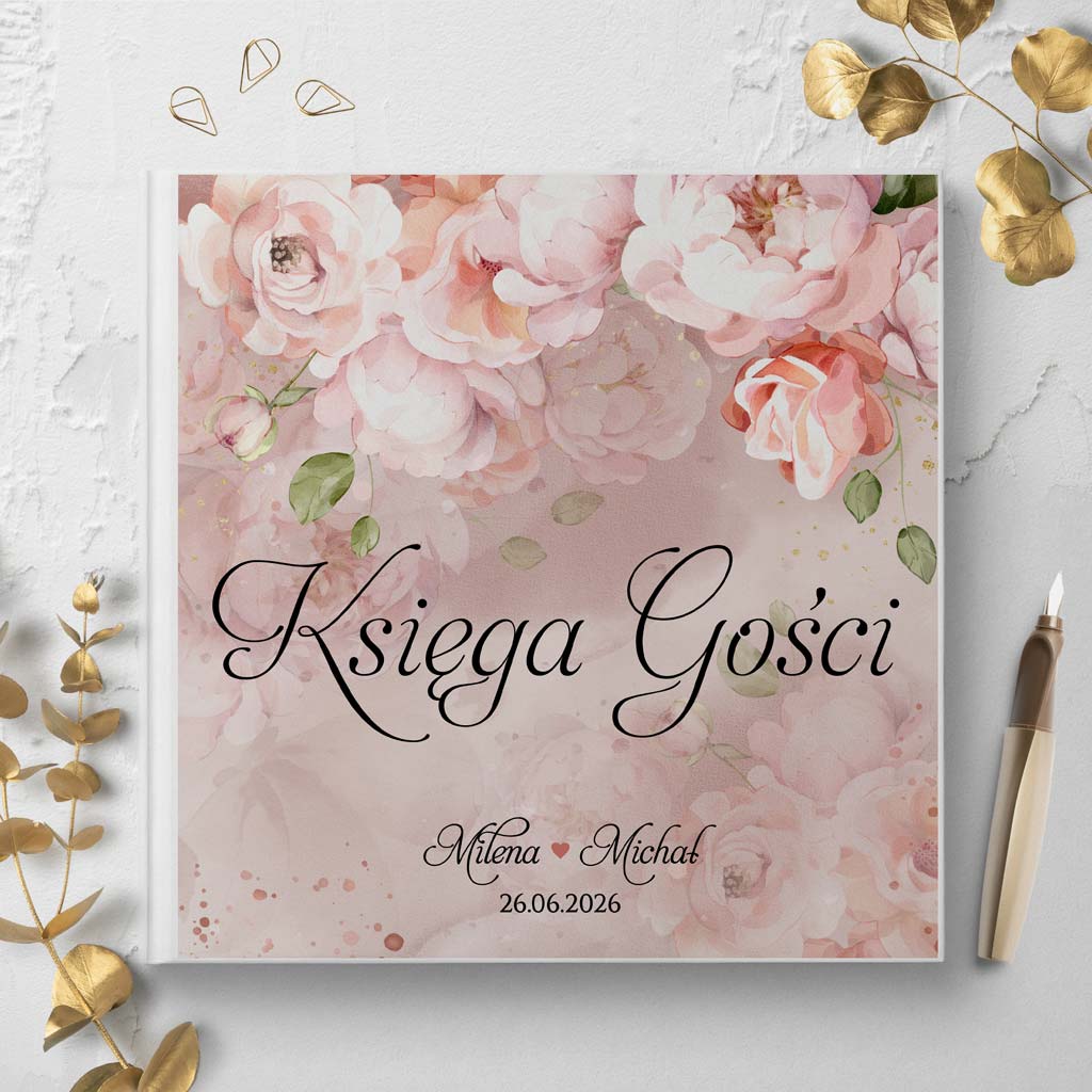 ksiega-gosci-kwiaty-Miriam-wiz-front Księga gości różowe kwiaty