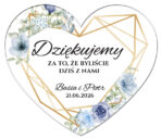 magnesy z podziękowaniem dla gości białe