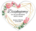 magnesy z podziękowaniem dla gości białe