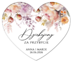 magnesy z podziękowaniem dla gości białe
