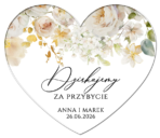 magnesy z podziękowaniem dla gości białe