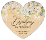 magnesy z podziękowaniem dla gości drewniane